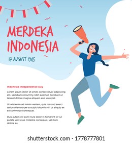 Dirgahayu Indonesia 17 august indonesia independence day. For Social Media. Independence Tamplate. 75 tahun