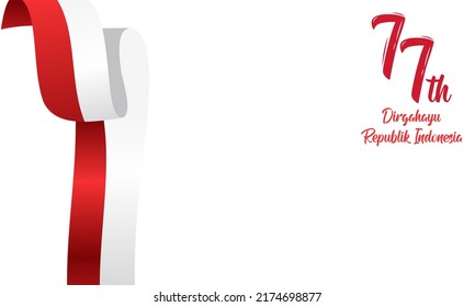 Dirgahayu Indonesia 77th with Space Background 