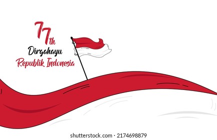 Dirgahayu Indonesia 77 con antecedentes espaciales 
