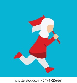 Dirgahayu Indonesia Character Vector Design