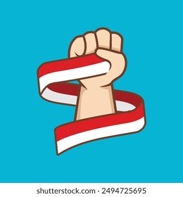 Dirgahayu Indonesia Character Vector Design