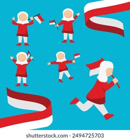 Dirgahayu Indonesia Diseño de Vector de caracteres