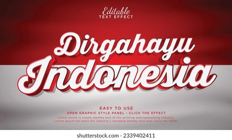 Dirgahayu indonesia editable text effect
