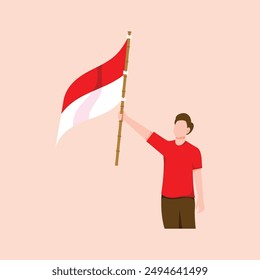 Dirgahayu Indonesia Element Character Illustration