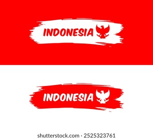 Dirgahayu Indonesia com modelo de efeito de texto editável garuda. Celebração alegre do Dia da Independência da Indonésia com pincel vibrante, desfiles e festas culturais