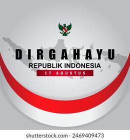 Dirgahayu Republik Indonesien 17 agustus Vektorgrafik Vorlage Design Illustration