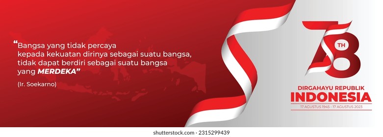 Dirgahayu Republik Indonesia Banner Template