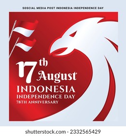 el día de la independencia de la república de dirgahayu en indonesia celebra la publicación en los medios sociales de la historia de las actualizaciones de instagram