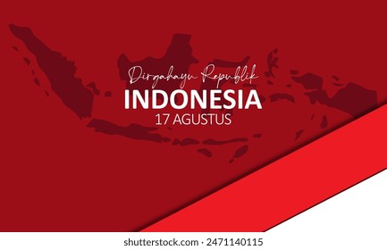 Dirgahayu Republik Indonesia. Indonesia Independence Day vector. Independence Day Indonesia vector.
