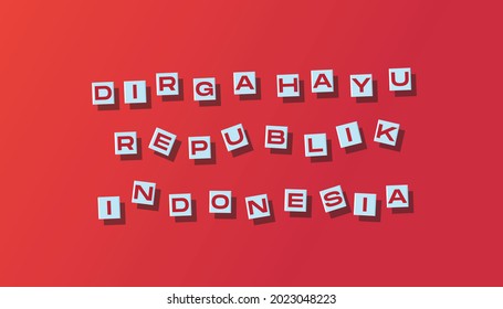 DIRGAHAYU REPUBLIK INDONESIA SCRAMBLED TEXT