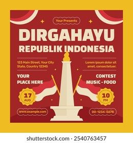 Dirgahayu Republik Indonesia Publicación en redes sociales