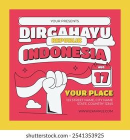 Dirgahayu Republik Indonesia Publicación en redes sociales