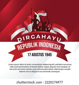 Dirgahayu Republik indonesia - translation indonesia independence day flyer design