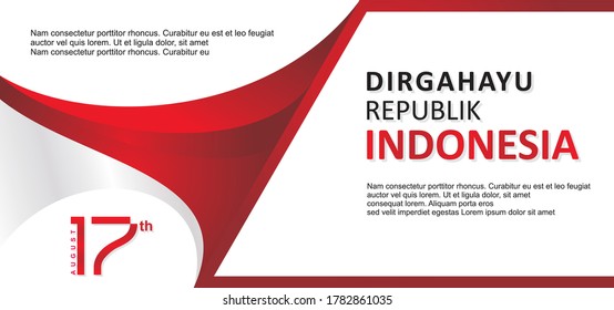 Dirgahayu Republik Indonesia vector background, Trendy and stylish design