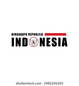 Dirgahayu republik indonesia vector template design illustration