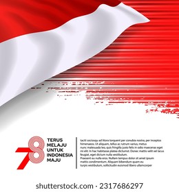 Dirgahayu RI Ke-78 Background design, 78th Indonesia independence day with the proceed speed of movement design