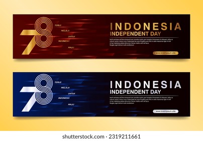 Dirgahayu RI Ke-78 banner, 78th Indonesia independence day with the proceed speed of movement design