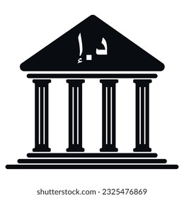 Dirham Bank Icon,  symbol, and vector, Can be used for web, print, and mobile