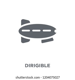 dirigible icon. dirigible design concept from Transportation collection. Simple element vector illustration on white background.
