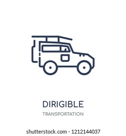dirigible icon. dirigible linear symbol design from Transportation collection.