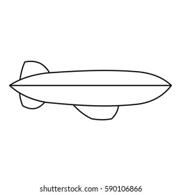 Dirigible icon. Outline illustration of dirigible vector icon for web