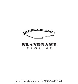 dirigible logo cartoon icon design template black modern isolated vector illustration