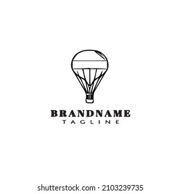 Icono de dibujo del logotipo dirigible plantilla de diseño negro gráfico aislado del vector