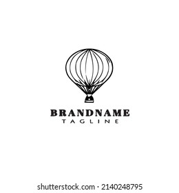 dirigible logo cartoon icon design template black modern isolated vector illustration