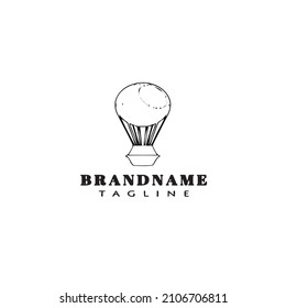 dirigible logo icon design template black modern isolated vector illustration