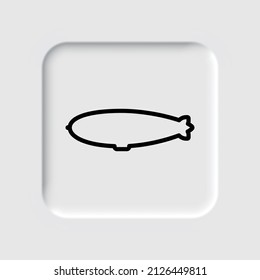 Dirigible simple icon. Flat desing. Neumorphism design.ai