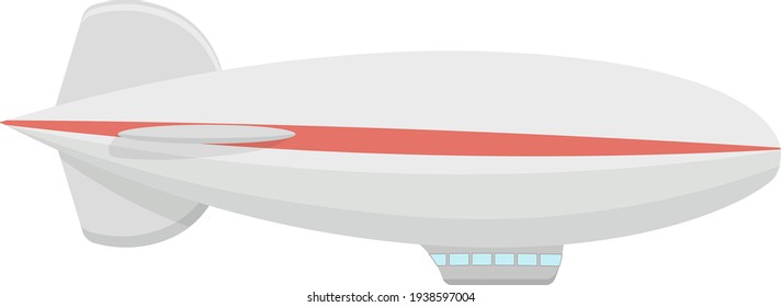 Dirigible vector illustration isolated on a white background
