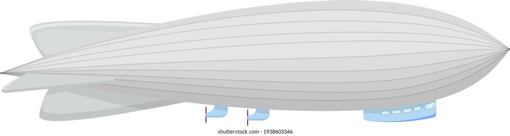 Dirigible vector illustration isolated on a white background