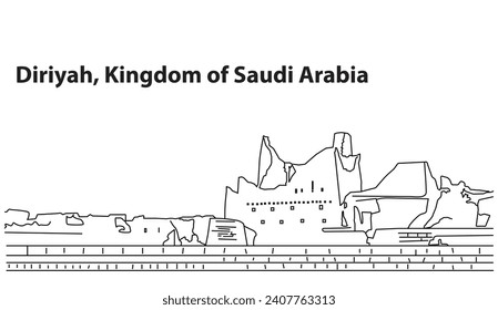 Diriyah, Kingdom of Saudi Arabia. City in a desert. Saudi Arabia celebrates February 22 of each year as Founder’s Day