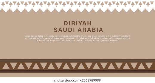 Diriyah Saudi Arabia Traditional Cultural Design Background