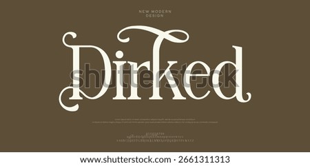 Dirked vector illustration of alphabet letter A to Z