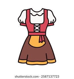 dirndl dress with decorative design symbolizing German tradition