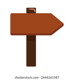 Ilustração Direcional de Sinal de Seta de Madeira