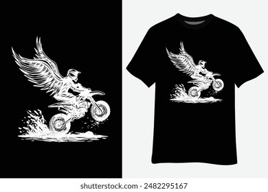 Dirt Bike Riding Motocross Lover Kids Boys Motorcycle Rider T-Shirt  Design