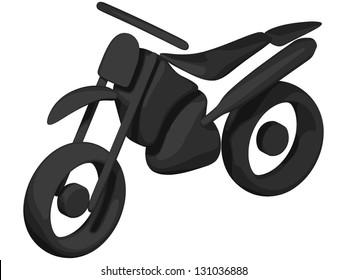 Dirt Bike (Shaded - Silhouette)