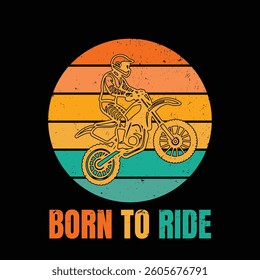 Dirt bike t-shirt vector design , this is a editable file.