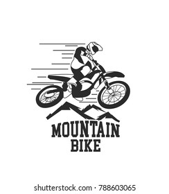 Dirt Bike Vector Illustration