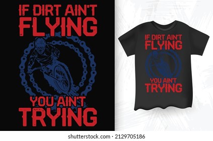 Dirt Biking Vintage T-shirt Design Template