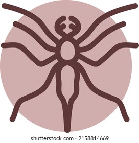 Dirt bug, illustration, vector on a white background.