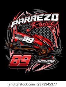 Camiseta Dirt Car, Midget Car, Dirt Car, camiseta de carreras