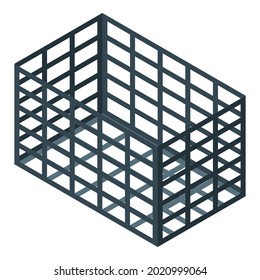 Dirt clothes basket icon. Isometric of dirt clothes basket vector icon for web design isolated on white background