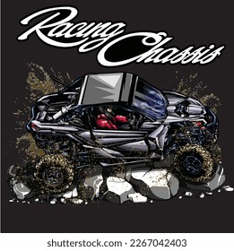 dirt dark gray truck splash, isolated on black background for business elements, screen printing, digital printing,DGT,DFT and poster.