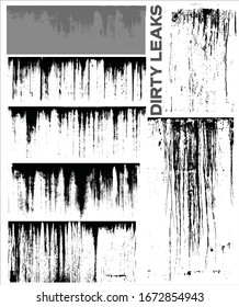 Ilustración vectorial de filtraciones de suciedad de Grime y pintura