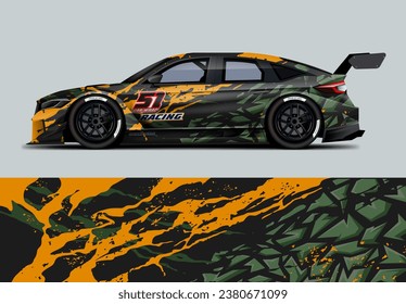 dirt grunge car wrap livery design with printable file below