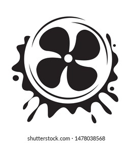 The dirt has hit the fan. Pollution splashes. Glyph icon images. Vector illustration.