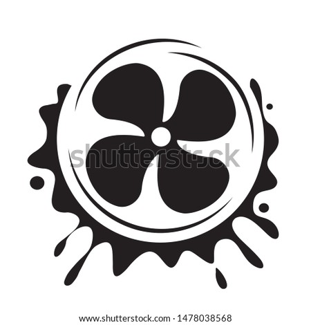 The dirt has hit the fan. Pollution splashes. Glyph icon images. Vector illustration.